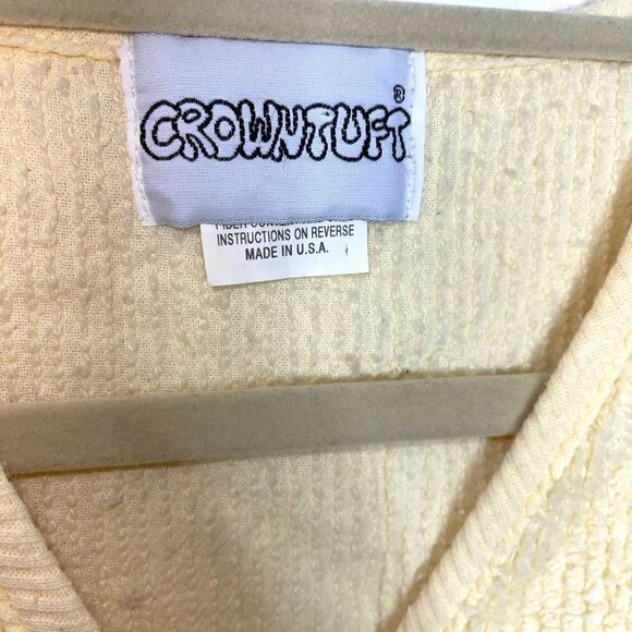 Crowntuft Womens Chenille Robe Size Medium M Vintage Cotton Blend Made In USA - Picture 4 of 10